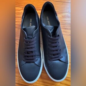Axel Arigato Black Leather Low-Top Sneakers with White Soles